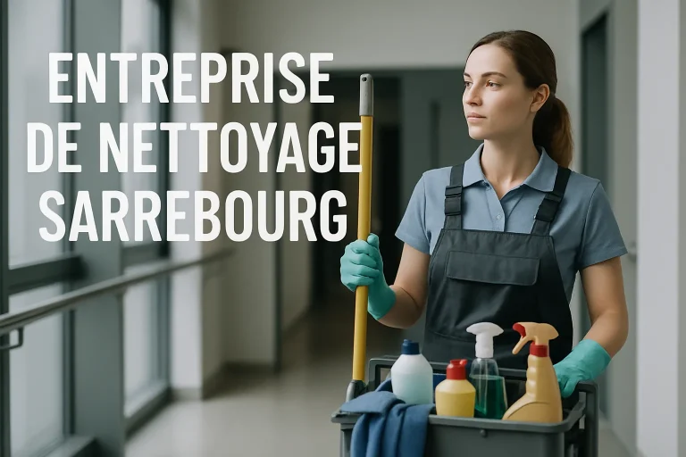 Un agent de nettoyage à Sarrebourg utilisant des produits pour désinfecter un bureau.