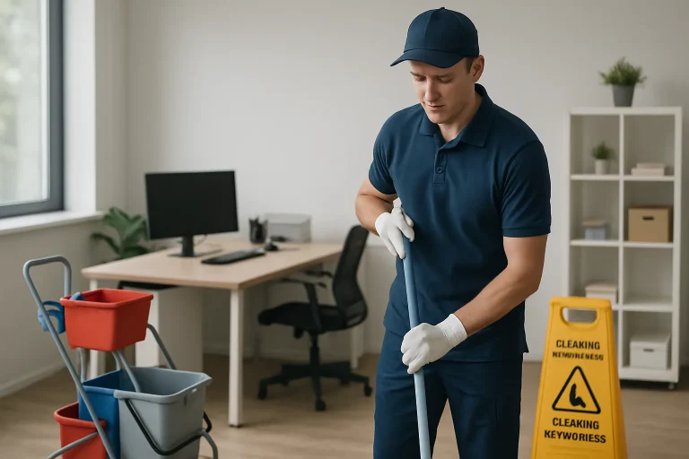 Un professionnel du nettoyage dans un appartement à SCHOENECK utilisant des équipements modernes.
