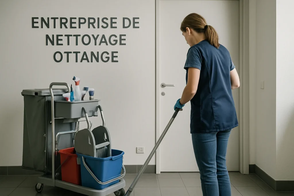 Équipe de nettoyage à Ottange nettoyant un appartement insalubre avec des outils professionnels.