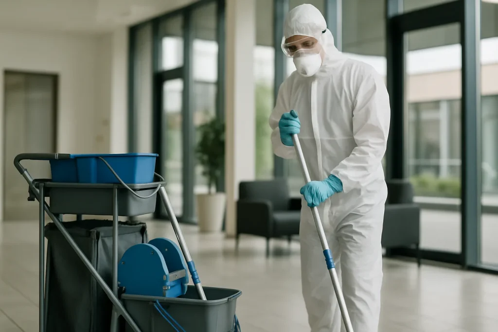 Nettoyage d'espaces commerciaux en Moselle : prévenir les risques biologiques